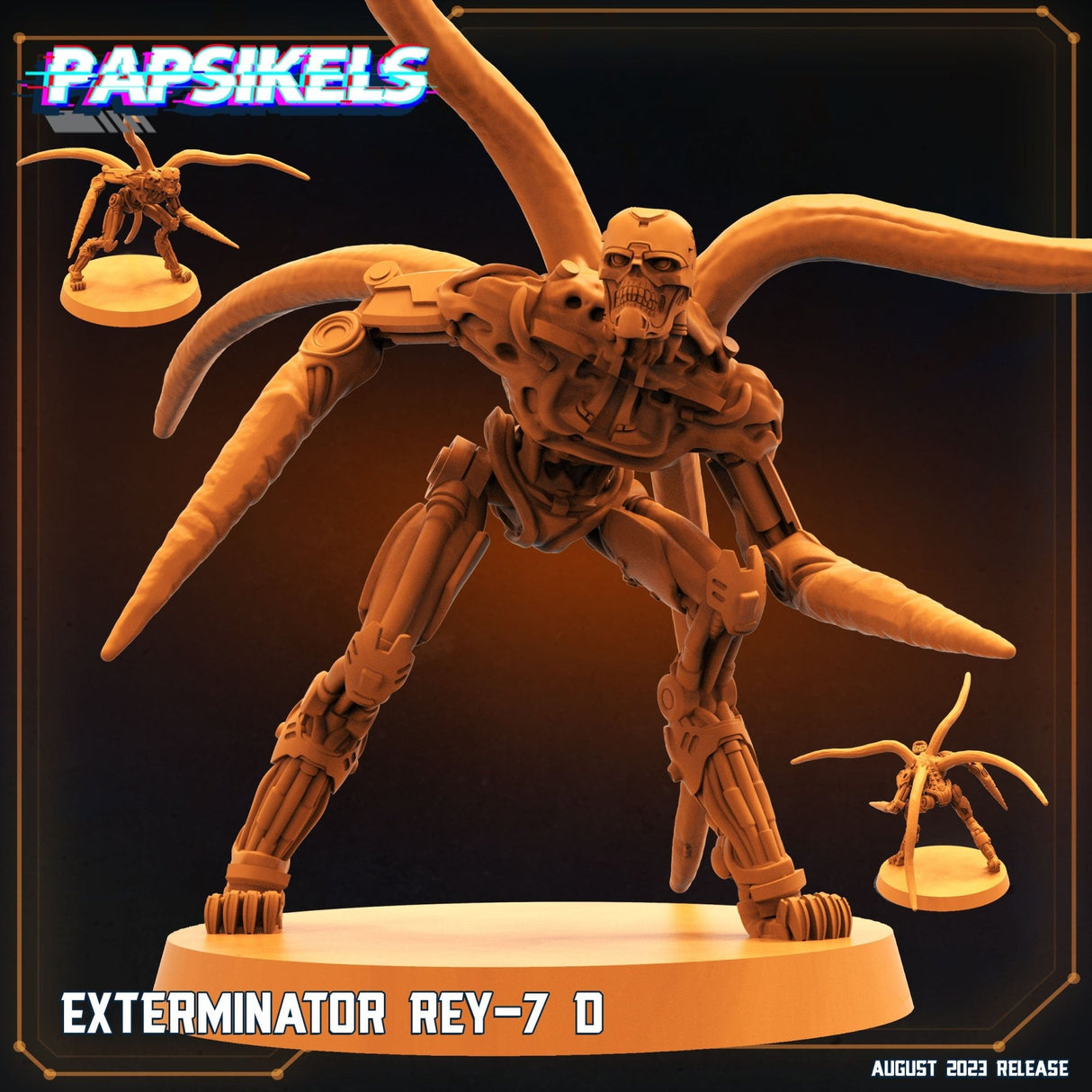 Exterminator Cyborg Miniature | Ret 7 D - Tabletop RPG & D&D miniature. Perfect for wargaming & collectors