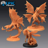 Fairy Dragon Miniature | Set of 3 - Tabletop RPG & D&D miniature. Perfect for wargaming & collectors