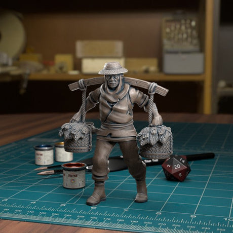 Farmer Bundle Miniature | C - Tabletop RPG & D&D miniature. Perfect for wargaming & collectors
