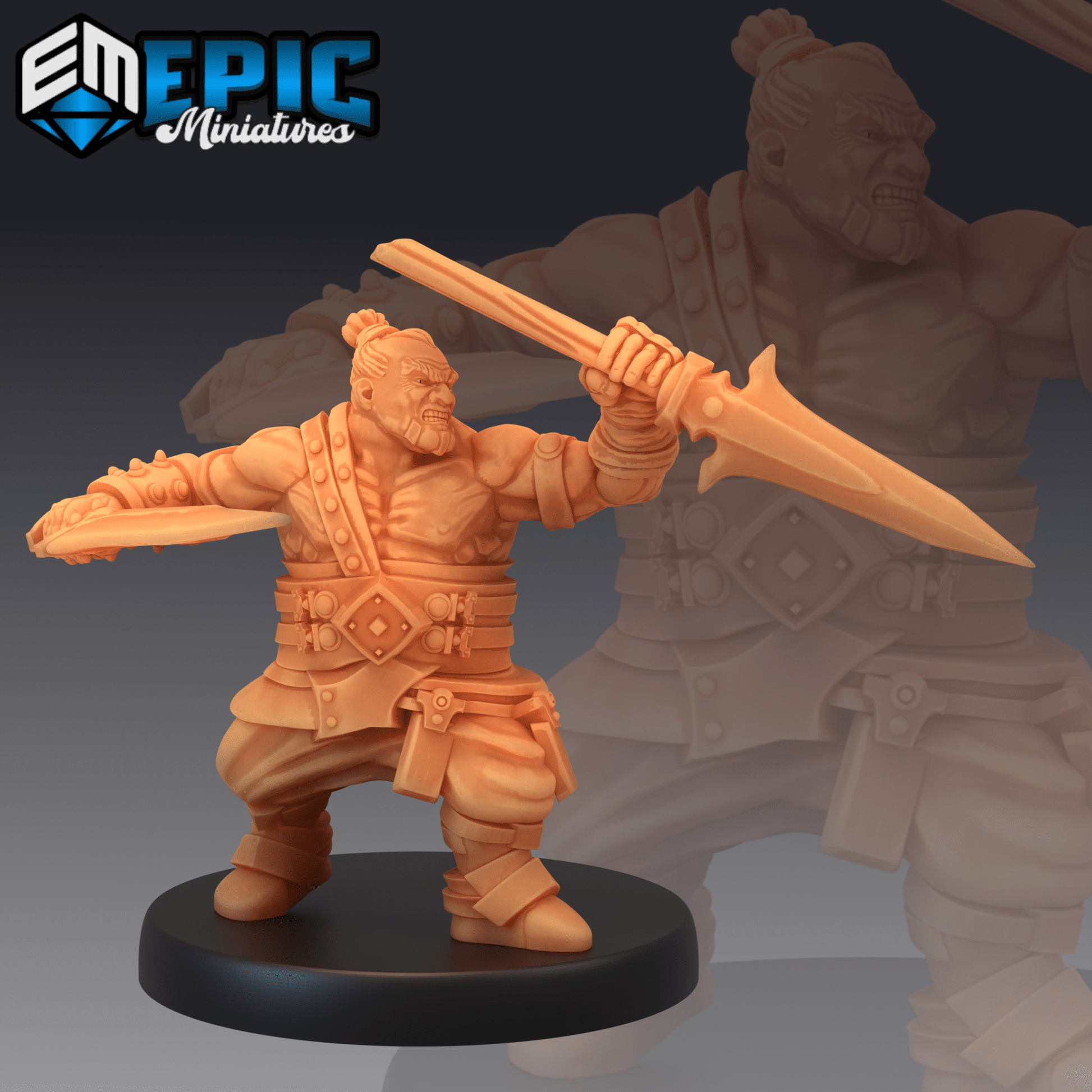 Fat Dwarf Miniature - B - 28mm