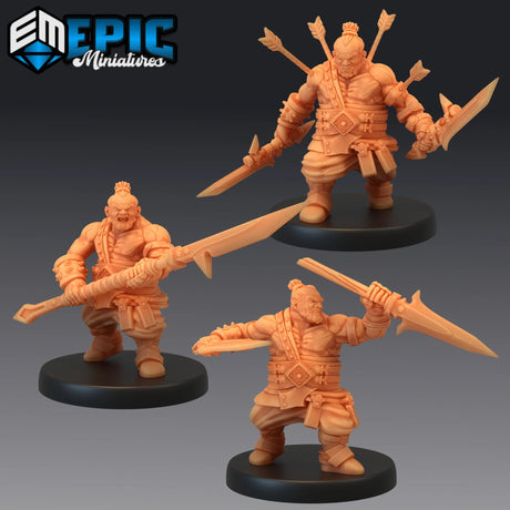 Fat Dwarf Miniature | Set of 3 - Tabletop RPG & D&D miniature. Perfect for wargaming & collectors