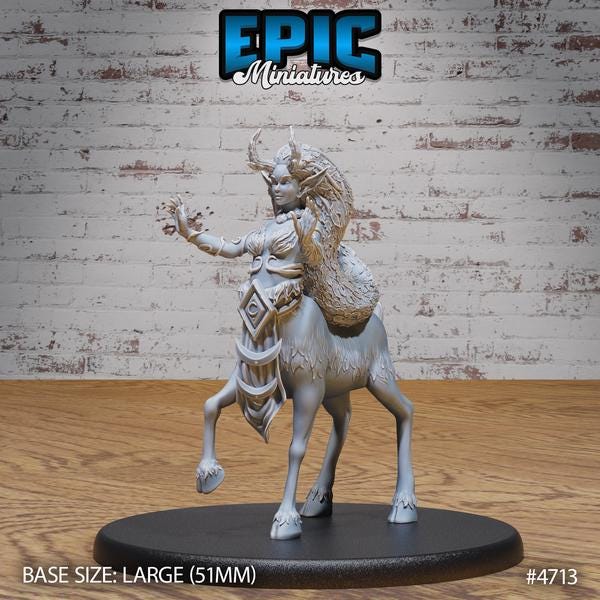 Faun Druid Miniature | B - Tabletop RPG & D&D miniature. Perfect for wargaming & collectors
