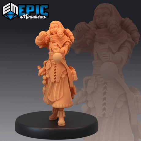 Female Alchemist Miniature | C - Tabletop RPG & D&D miniature. Perfect for wargaming & collectors