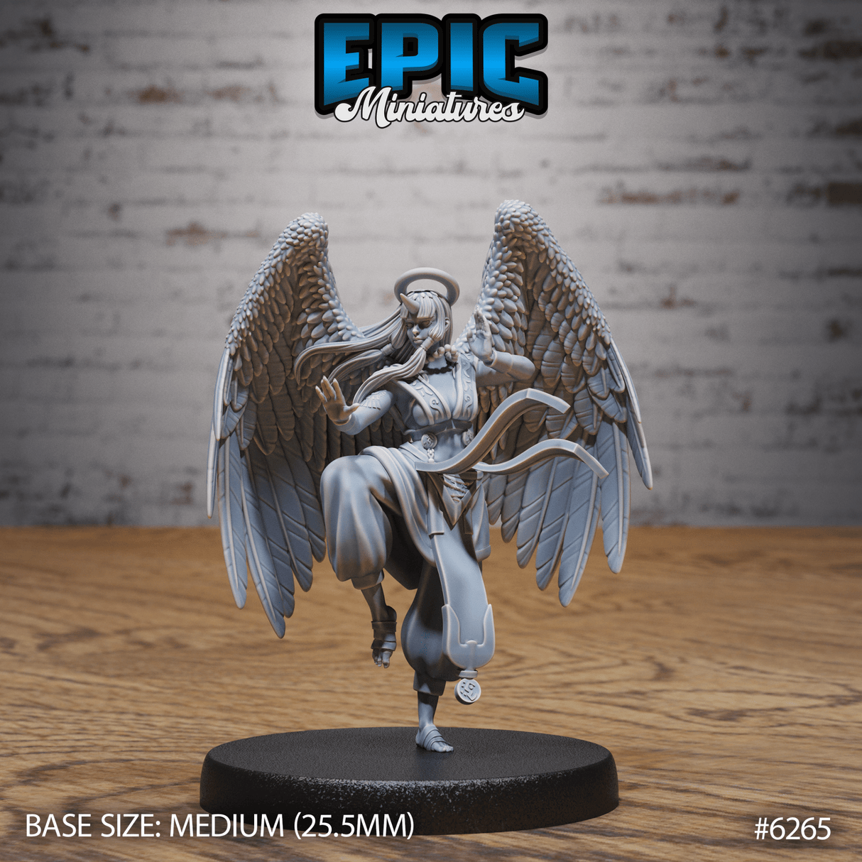 Female Eastern Angel Miniature | A - Tabletop RPG & D&D miniature. Perfect for wargaming & collectors