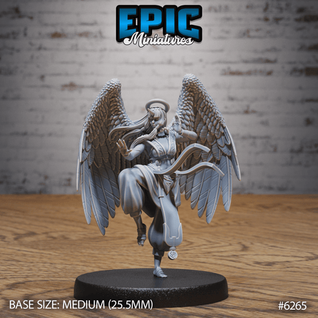 Female Eastern Angel Miniature | A - Tabletop RPG & D&D miniature. Perfect for wargaming & collectors