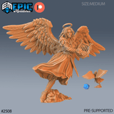 Female Angel Miniature | B - Tabletop RPG & D&D miniature. Perfect for wargaming & collectors