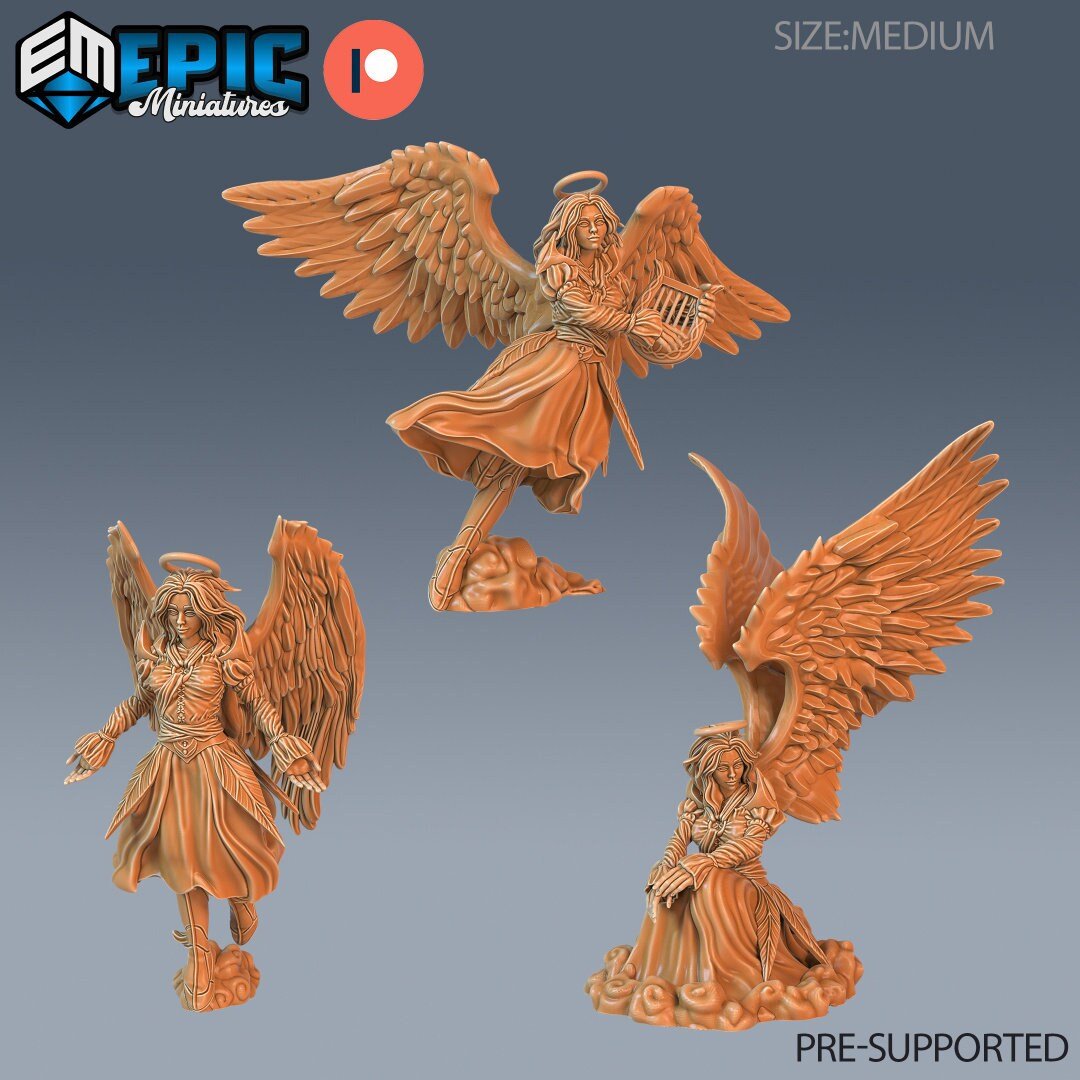 Female Angel Miniature - Set of 3 - 28mm
