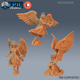 Female Angel Miniature | Set of 3 - Tabletop RPG & D&D miniature. Perfect for wargaming & collectors