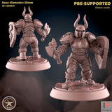 Female Armoured Dwarf Warrior Miniature | Left Dwarf - Tabletop RPG & D&D miniature. Perfect for wargaming & collectors