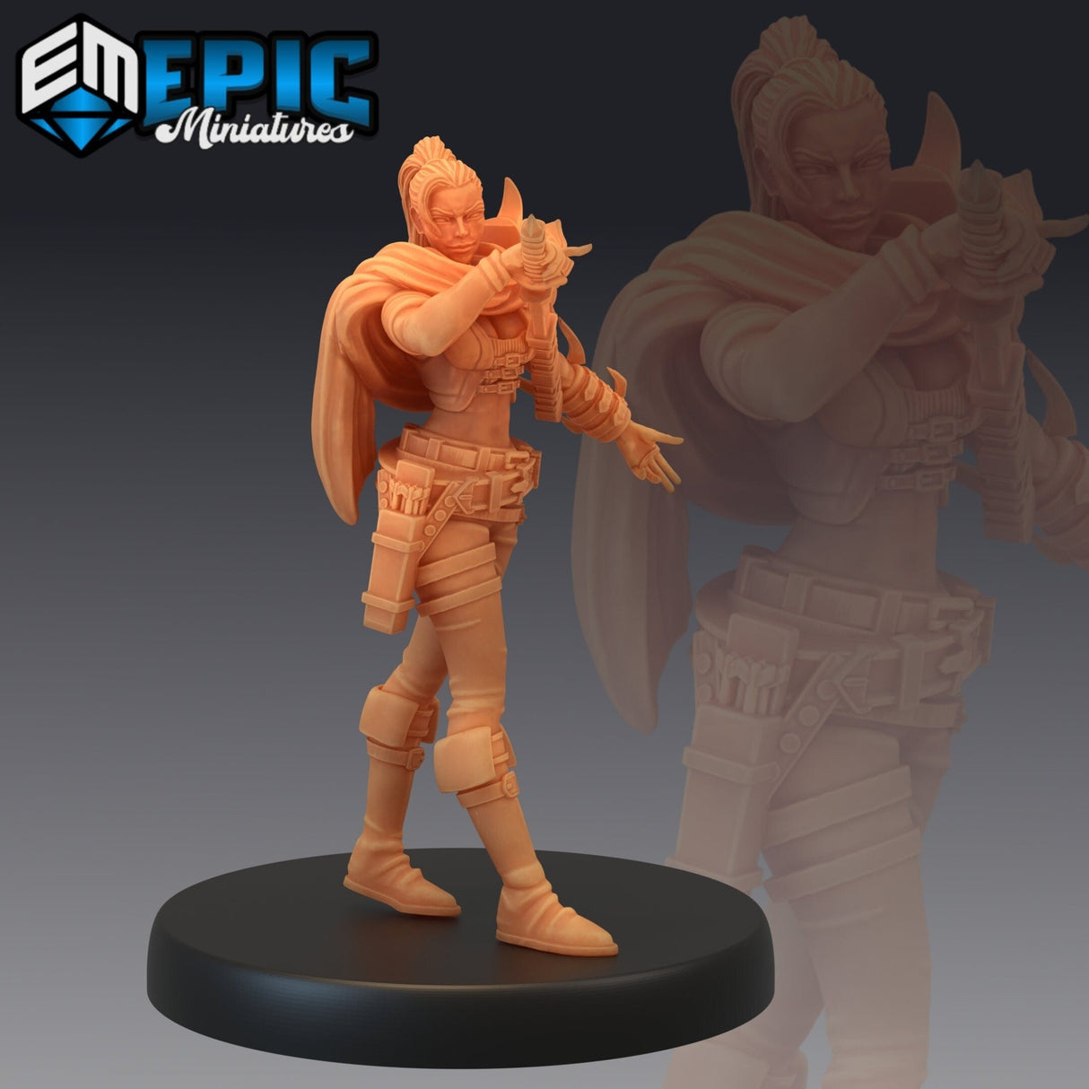 Female Assassin Miniature | A - Tabletop RPG & D&D miniature. Perfect for wargaming & collectors
