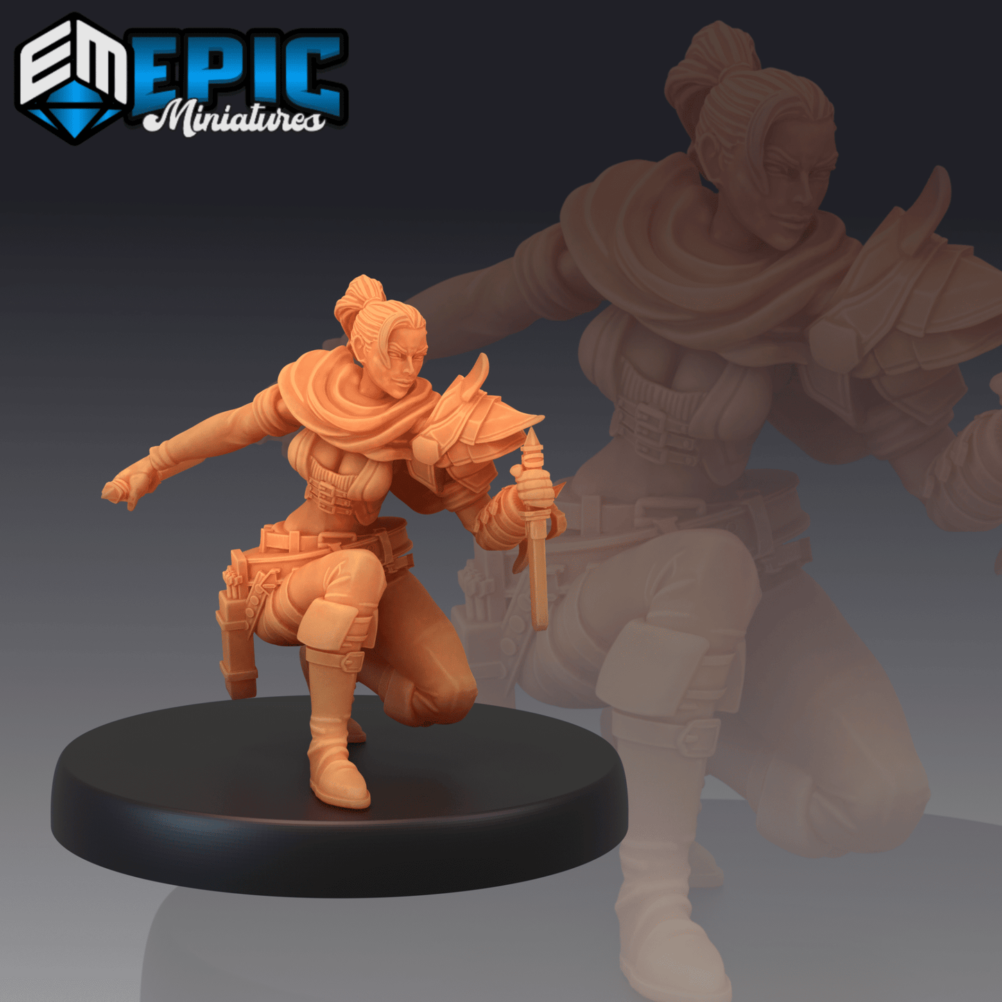 Female Assassin Miniature - C - 28mm