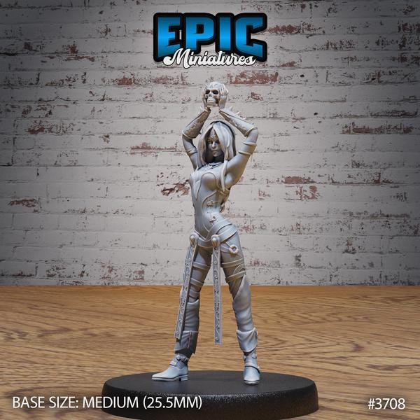 Female Cultist Miniature - 3708 - 32mm