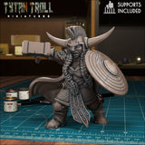 Female Dwarf Miniature | A - Tabletop RPG & D&D miniature. Perfect for wargaming & collectors