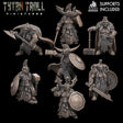 Female Dwarf Miniature | Set of 6 - Tabletop RPG & D&D miniature. Perfect for wargaming & collectors