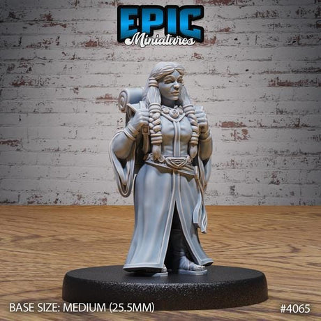 Female Dwarf Warlock Miniature | 4065 - Tabletop RPG & D&D miniature. Perfect for wargaming & collectors