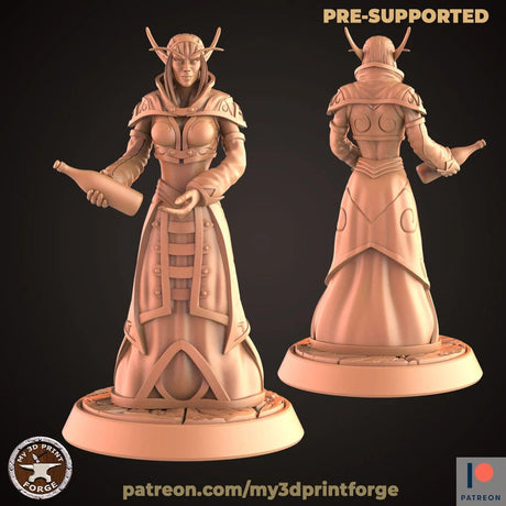 Female Elf Noble Miniature | A - Tabletop RPG & D&D miniature. Perfect for wargaming & collectors