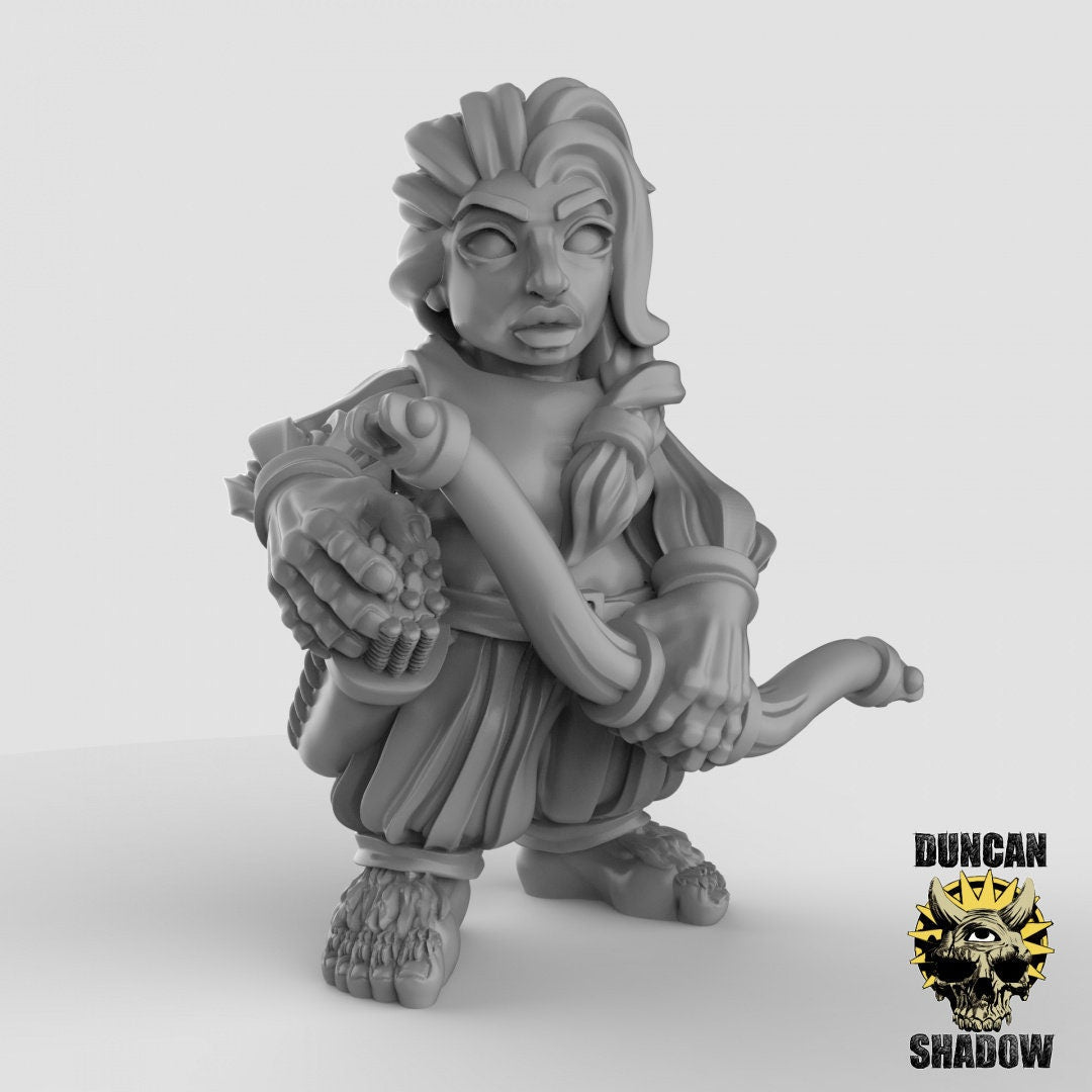 Female Halfling, Hobbit Miniature | Middle - Tabletop RPG & D&D miniature. Perfect for wargaming & collectors