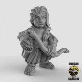 Female Halfling, Hobbit Miniature | Middle - Tabletop RPG & D&D miniature. Perfect for wargaming & collectors
