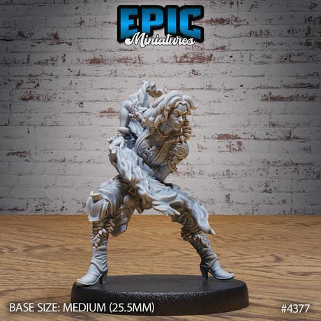 Female Hero Sorceress Miniature | 4377 - Tabletop RPG & D&D miniature. Perfect for wargaming & collectors