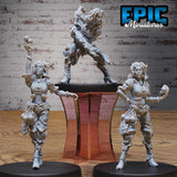 Female Hero Sorceress Miniature | Full Set All Models - Tabletop RPG & D&D miniature. Perfect for wargaming & collectors