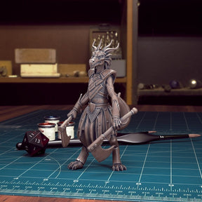 Female Heros of the Races Miniature | Dragonborn - Tabletop RPG & D&D miniature. Perfect for wargaming & collectors