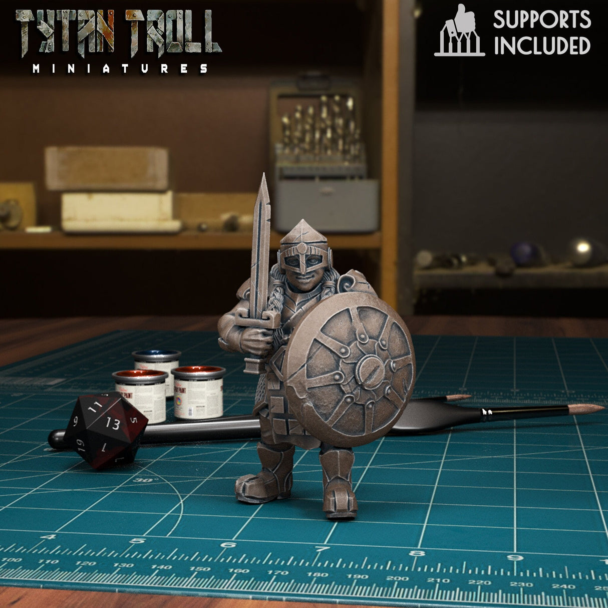 Female Heros of the Races Miniature | Dwarf - Tabletop RPG & D&D miniature. Perfect for wargaming & collectors
