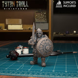 Female Heros of the Races Miniature | Dwarf - Tabletop RPG & D&D miniature. Perfect for wargaming & collectors