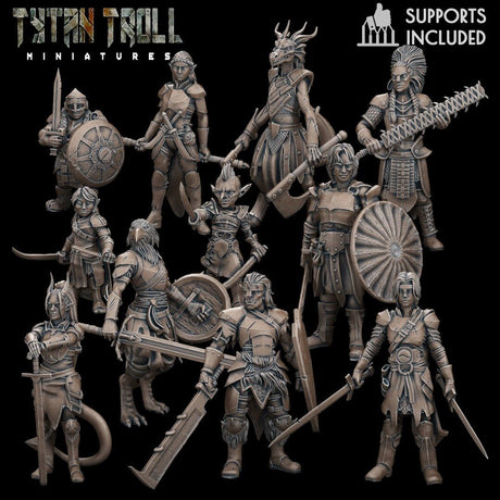 Female Heros of the Races Miniature | Full Set All Models - Tabletop RPG & D&D miniature. Perfect for wargaming & collectors