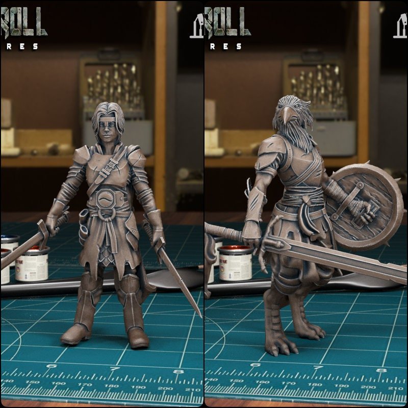 Female Heros of the Races Miniature | Human - Tabletop RPG & D&D miniature. Perfect for wargaming & collectors