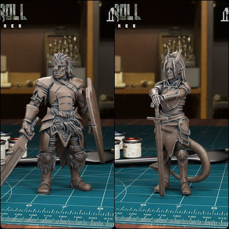 Female Heros of the Races Miniature | Orc - Tabletop RPG & D&D miniature. Perfect for wargaming & collectors