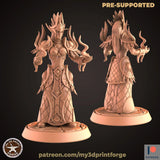 Female High Elf Wizard Miniature | A - Tabletop RPG & D&D miniature. Perfect for wargaming & collectors