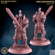 Female Knight Miniature | A - Tabletop RPG & D&D miniature. Perfect for wargaming & collectors
