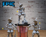 Female Muskteeret Miniature | Set of 9 - Tabletop RPG & D&D miniature. Perfect for wargaming & collectors