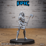 Female Native Indian Solider Miniature | 6037 - Tabletop RPG & D&D miniature. Perfect for wargaming & collectors