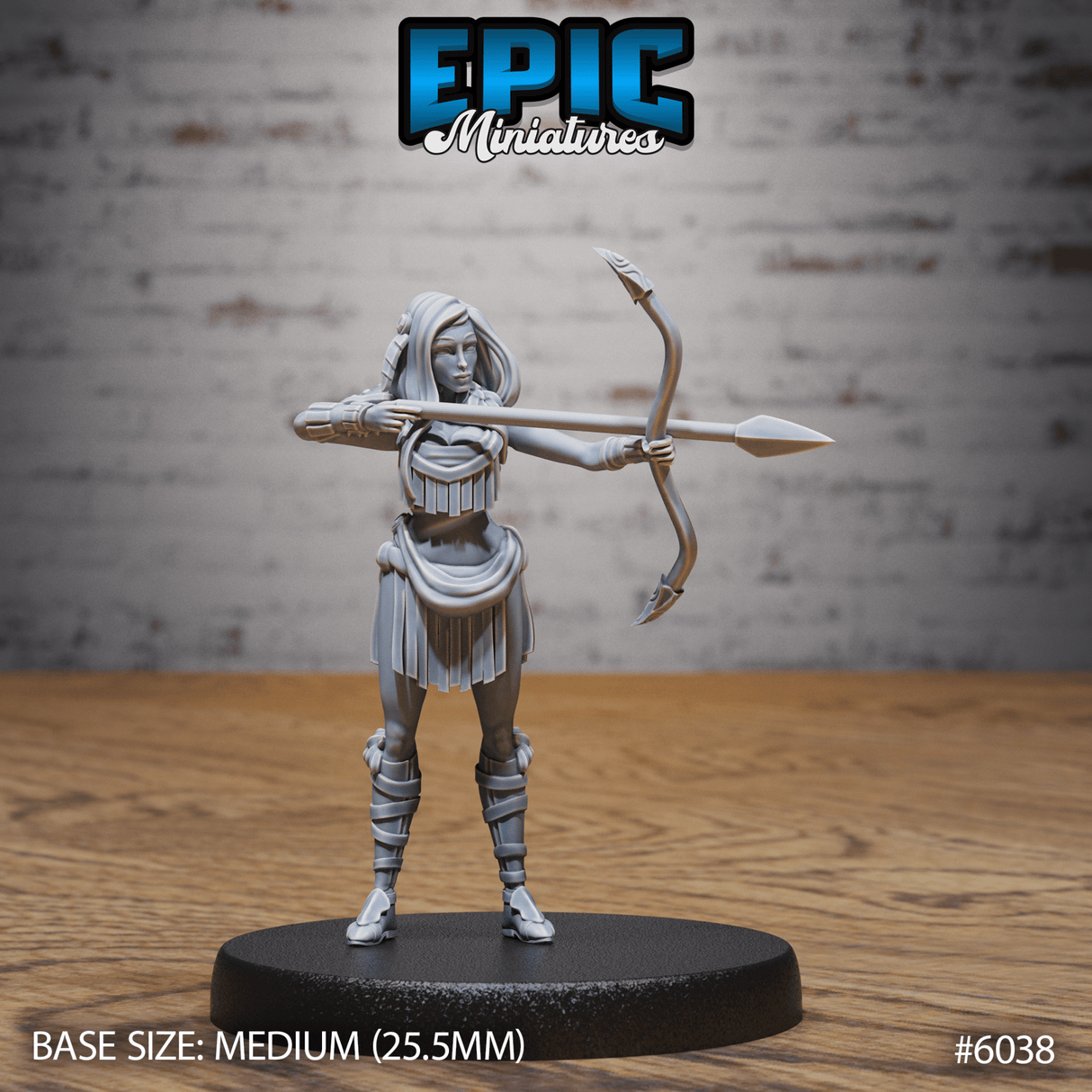 Female Native Indian Solider Miniature | 6038 - Tabletop RPG & D&D miniature. Perfect for wargaming & collectors