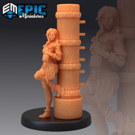 Female Pirates Miniature | A - Tabletop RPG & D&D miniature. Perfect for wargaming & collectors
