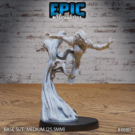 Female Rogue Werewolf Miniature | 4680 - Tabletop RPG & D&D miniature. Perfect for wargaming & collectors