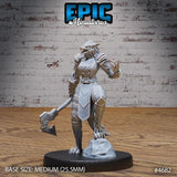 Female Rogue Werewolf Miniature | 4682 - Tabletop RPG & D&D miniature. Perfect for wargaming & collectors