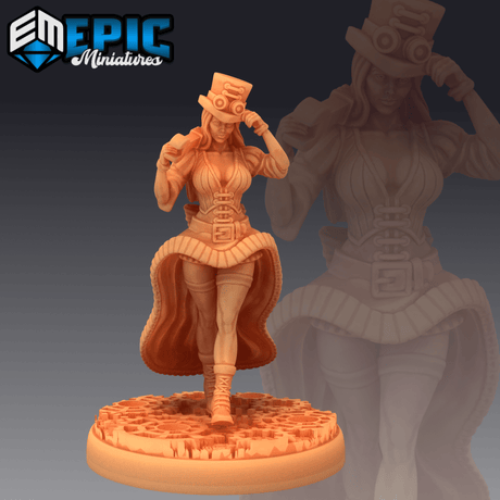 Female Scientist Miniature | A - Tabletop RPG & D&D miniature. Perfect for wargaming & collectors