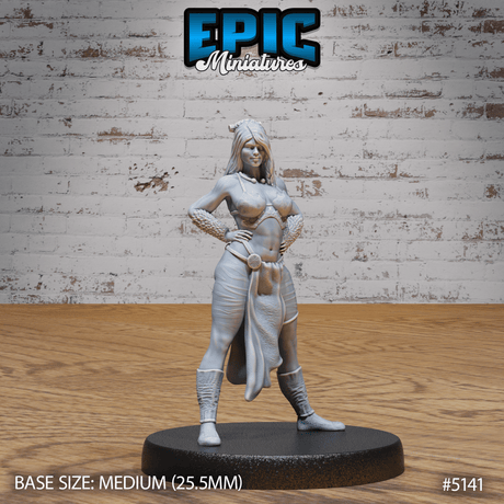 Female Slaver Miniature | A - Tabletop RPG & D&D miniature. Perfect for wargaming & collectors