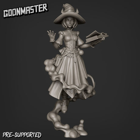Female Sorcerer Miniature | A - Tabletop RPG & D&D miniature. Perfect for wargaming & collectors