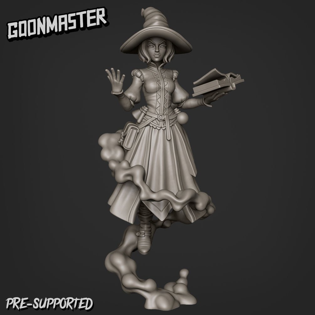 Female Sorcerer Miniature | B - Tabletop RPG & D&D miniature. Perfect for wargaming & collectors