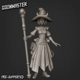Female Sorcerer Miniature | C - Tabletop RPG & D&D miniature. Perfect for wargaming & collectors