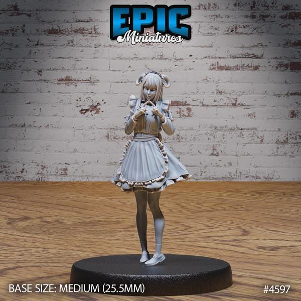 Female Tiefling rogue Miniature - 4597 - 32mm