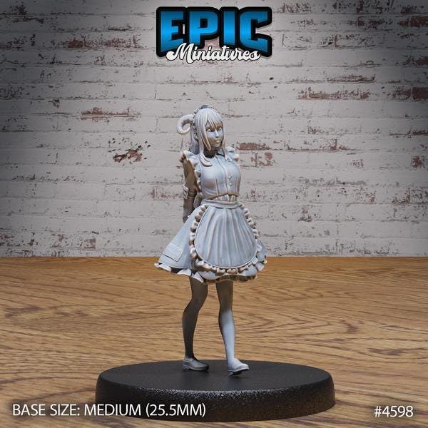 Female Tiefling rogue Miniature | 4598 - Tabletop RPG & D&D miniature. Perfect for wargaming & collectors