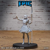 Female Tiefling rogue Miniature | 4599 - Tabletop RPG & D&D miniature. Perfect for wargaming & collectors