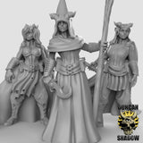 Female Tiefling Wizard Miniature | Set of 3 - Tabletop RPG & D&D miniature. Perfect for wargaming & collectors