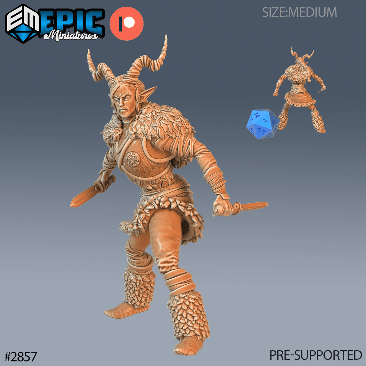 Female Viking Miniature | B - Tabletop RPG & D&D miniature. Perfect for wargaming & collectors