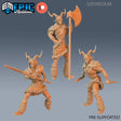 Female Viking Miniature | Set of 3 - Tabletop RPG & D&D miniature. Perfect for wargaming & collectors