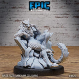 Female Werewolf Miniature | 4677 - Tabletop RPG & D&D miniature. Perfect for wargaming & collectors